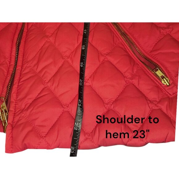 Talbots Quilted Puffer Vest M Pink With Zip Pockets & Front Closure - Picture 5 of 10